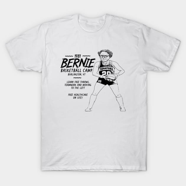 Retro Bernie Sanders Basketball Camp // Funny Bernie Sanders Baller Retro T-Shirt by SLAG_Creative